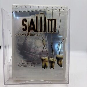 Saw III DVD 2006 Unrated Edition Full Screen Horror Movie Lionsgate Tobin Bell